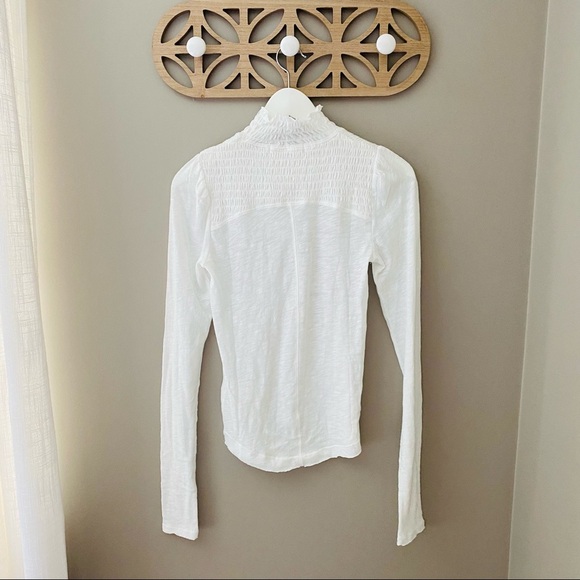 Free People Long Sleeve Top White Sz Small - Picture 5 of 8